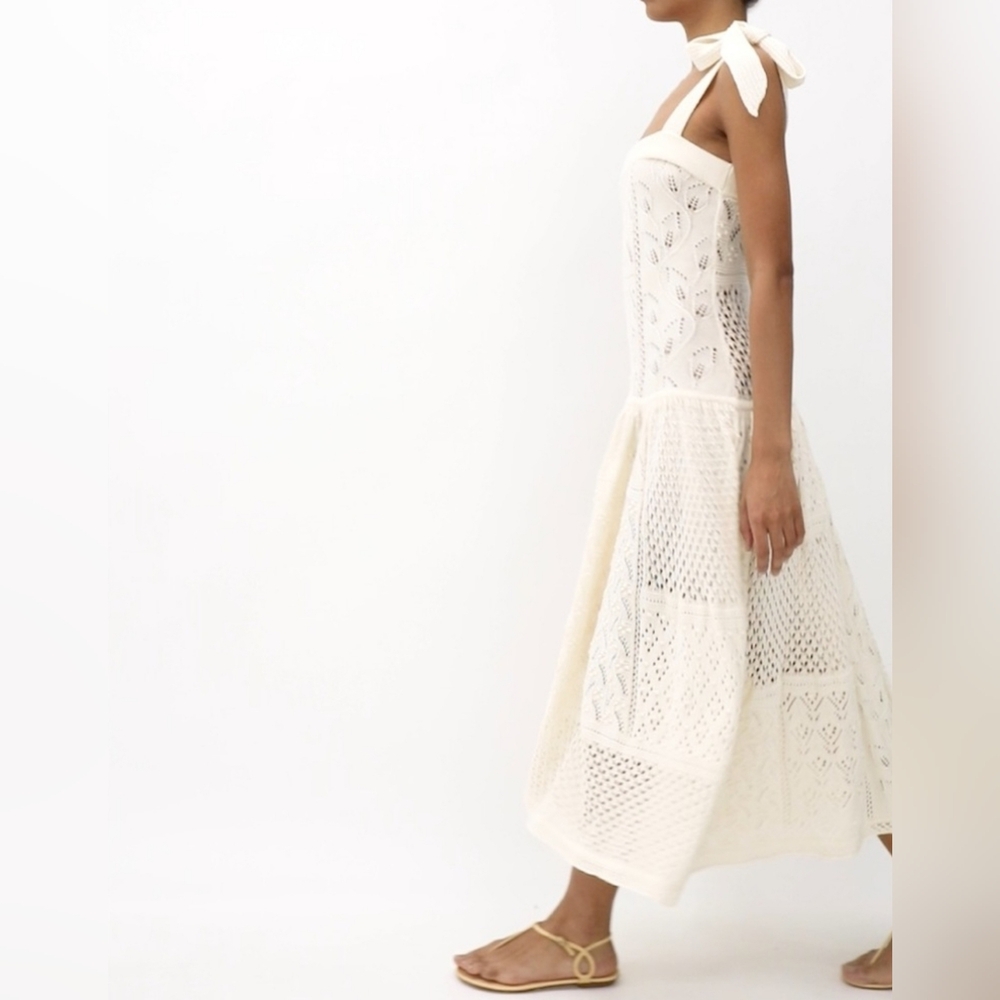 Zimmermann Anneke Patchwork Knit Midi Dress Size US 12 NWT - Picture 2 of 10